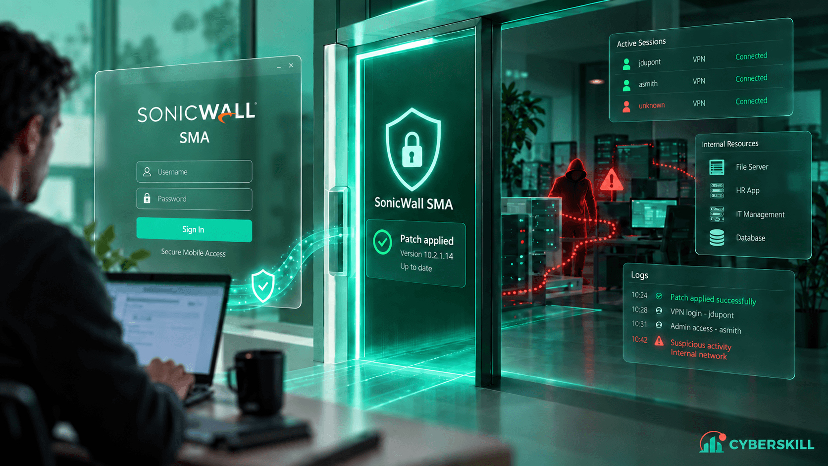 Portail d'accès distant SonicWall SMA marqué comme corrigé, tandis qu'une présence non identifiée circule déjà sur le réseau interne
