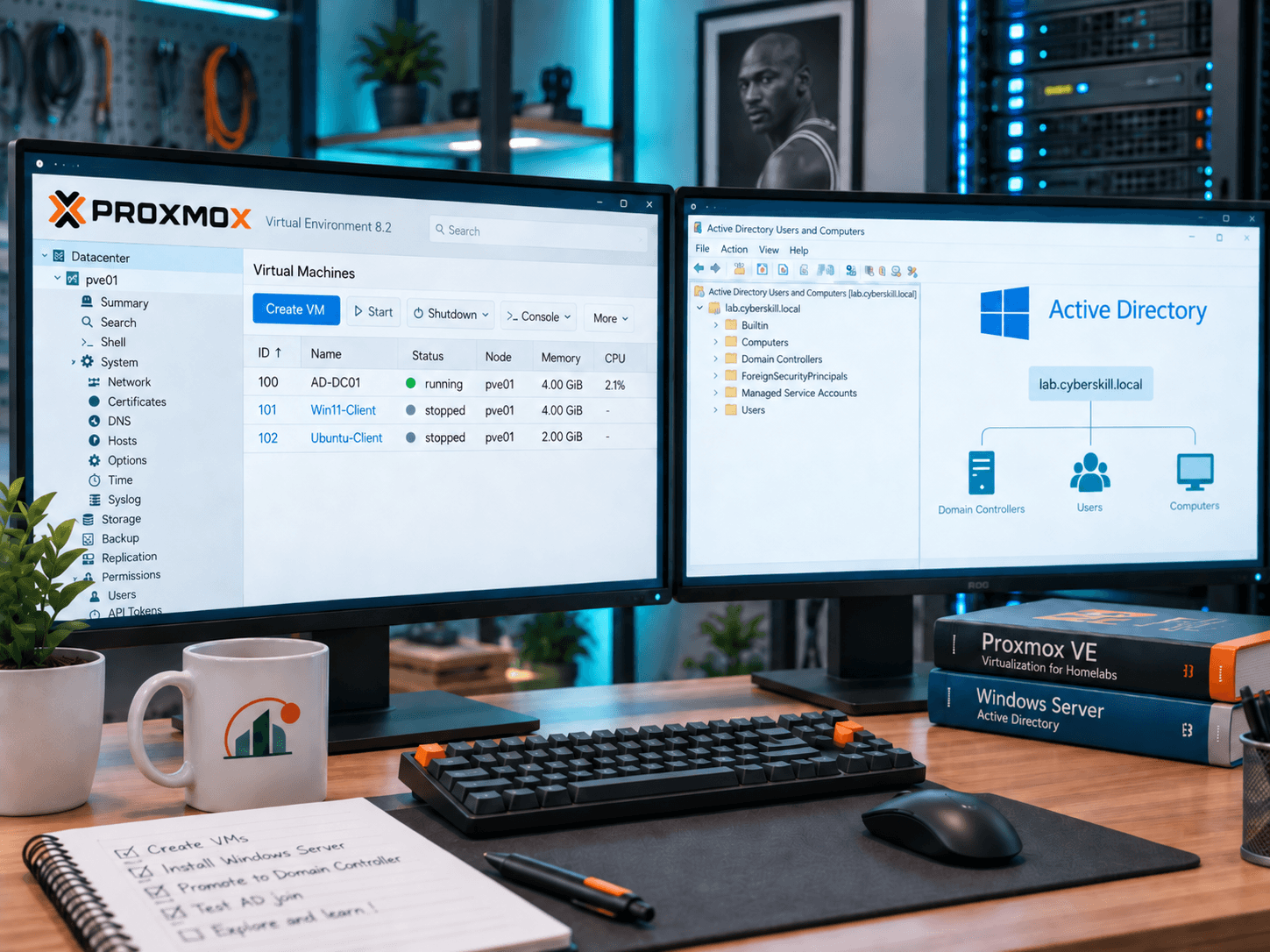 Lab cybersécurité avec Proxmox et Active Directory