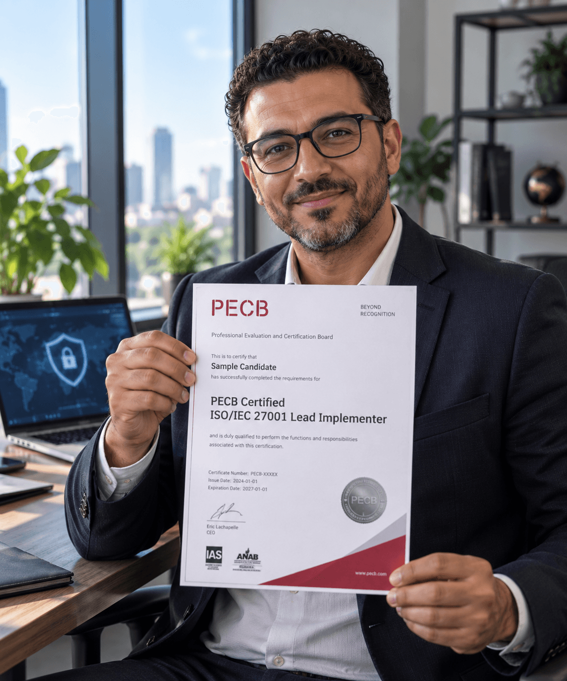 Professionnel présentant une certification en cybersécurité